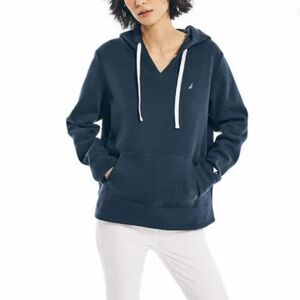 Blue Nautica Pullover w/ drawstring Hood Cotton Poly Blend, Kangaroo Pocket XXL